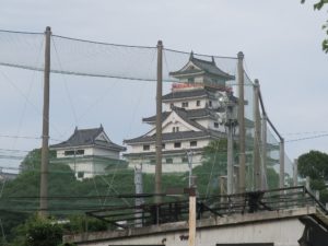 唐津城 天守閣 麓の道路から撮影