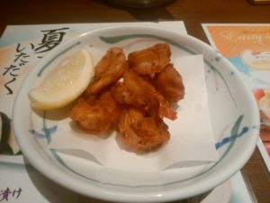 ガーリックシュリンプ 竜泉寺の湯 草加谷塚店にて