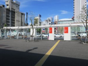 JR信越本線 新潟駅 万代口 BRT萬代橋ライン 乗り場