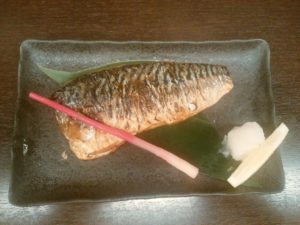 トロ鯖の塩焼き 天然温泉 平和島にて