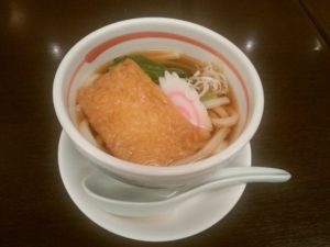 ミニきつねうどん 天然温泉 平和島にて