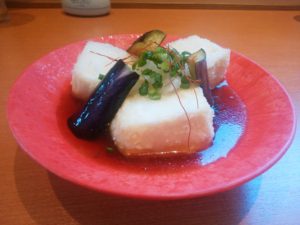 茄子と豆腐の揚げびたし 港北天然温泉 スパ ガーディッシュにて