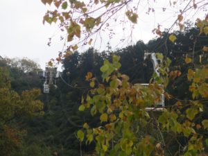 岐阜 金華山ロープウェー ゴンドラ 山麓駅から撮影