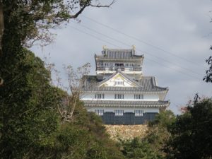 岐阜城 天守閣 金華山山頂から撮影