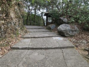 岐阜城 一ノ門跡と言い伝えられている場所