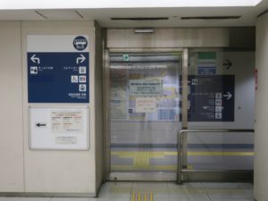 名鉄バスセンター エレベーターホールからの入り口