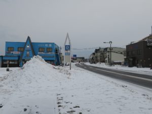 宗谷岬周辺 お土産物屋さんやお食事処、民宿が立ち並びます