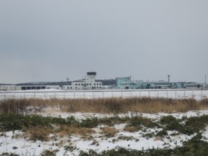 稚内空港 国道238号線 宗谷国道から撮影
