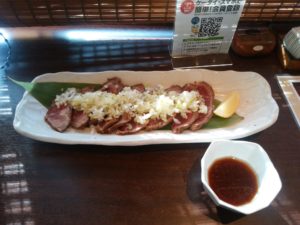 牛肉のたたき 横浜みなとみらい 万葉倶楽部にて