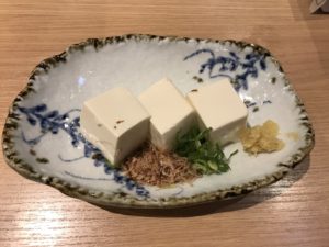 冷や奴 新宿天然温泉 テルマー湯にて