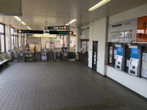 福島交通飯坂線 飯坂温泉駅 改札口と切符売り場