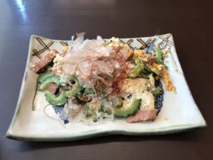 ゴーヤチャンプルー 横浜天然温泉 SPA EASにて