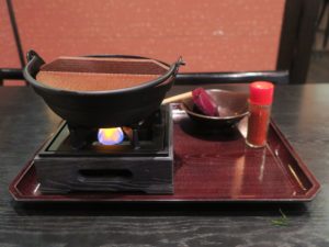 醤油味 おっきりこみ 高崎 京ヶ島温泉 湯都里にて
