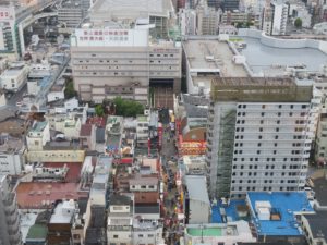 新世界 市街地 通天閣から撮影