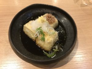 揚げ出し豆腐 新宿天然温泉 テルマー湯にて