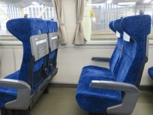 南海電鉄 特急サザン サザンプレミアム 特別席車両 シート 横から見たところ