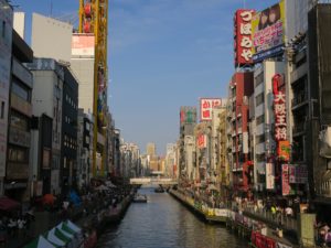 大阪 なんば 道頓堀 戎橋橋から撮影