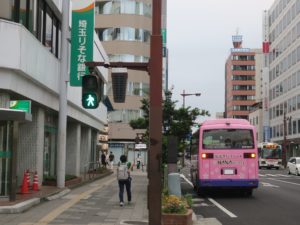 熊谷天然温泉 花湯スパリゾート 熊谷駅では埼玉りそな銀行の前から乗ります
