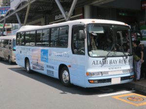 熱海後楽園ホテル オーシャンスパ Fuua 熱海駅行き無料送迎バス 熱海駅のマクドナルド付近に止まります
