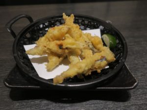 きびなごの天ぷら 宮崎ここちやにて
