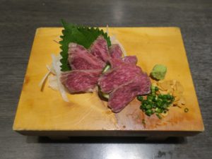 宮崎牛の炭たたき 宮崎ここちやにて