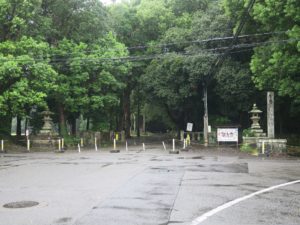 宮崎神宮 宮崎神宮駅から歩いたところ 通行止めになっています