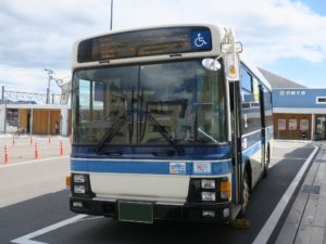 JR日豊本線 延岡駅 宮崎交通 延岡駅バスセンター 高千穂バスセンター行きのバス