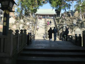 成田山新勝寺 仁王門を抜けた先の急石段