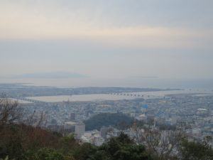 眉山 休憩所 徳島市内を撮影