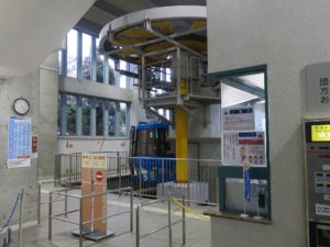 眉山ロープウェイ 山頂駅 改札口