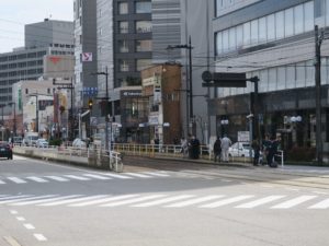 富山地方鉄道市内電車 電鉄富山駅・エスタ前電停 電停全体
