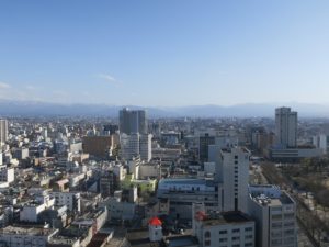 富山市役所 展望塔 南側を撮影