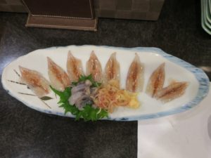 ホタルイカのお造り 飲み処食べ処 仄香にて