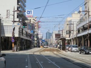 富山地方鉄道市内電車 西町電停 南富山方面行き乗り場