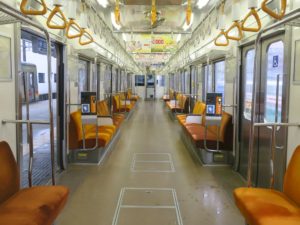 富山地方鉄道 17480系 車内 宇奈月温泉駅で撮影