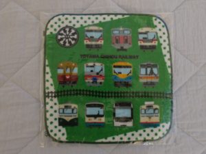 富山地方鉄道 ハンドタオル 緑