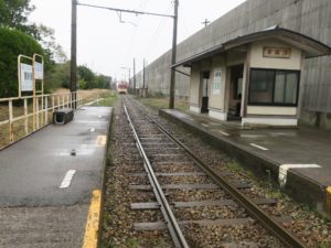 万葉線 東新湊電停 ホーム
