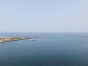 富山湾 新湊大橋歩道 あいの風プロムナードから撮影