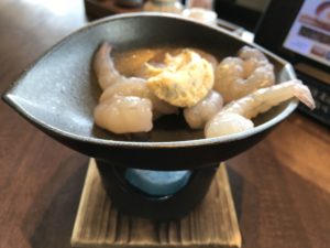 ガーリックシュリンプ 横浜みなとみらい 万葉倶楽部にて