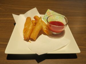 チーズスティック春巻 湯けむり天然秘湯 龍泉の湯にて