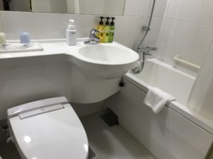 ホテルマイステイズ浜松町 スタンダードダブルルーム バスルーム アメニティは最低限です