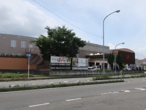 のだ温泉 ほのか 建物全景 敷地外から撮影