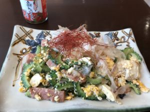 ゴーヤチャンプルー 横浜天然温泉 SPA EASにて