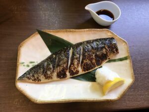 越田の焼き鯖 つくば温泉 喜楽里別邸にて