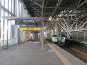 JR石北本線 旭川駅 5番線・6番線 主に深川・滝川・岩見沢・上川・北見・名寄・音威子府方面に行く普通列車が発着します