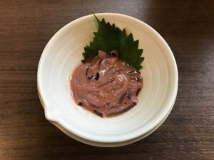 いかの塩辛 つくば温泉 喜楽里別邸にて