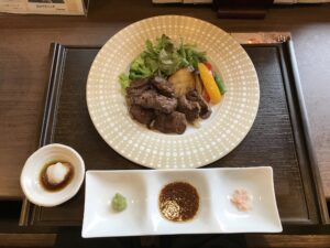 牛ハラミステーキ つくば温泉 喜楽里別邸にて