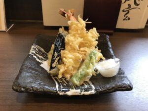天ぷら盛り合わせ つくば温泉 喜楽里別邸にて