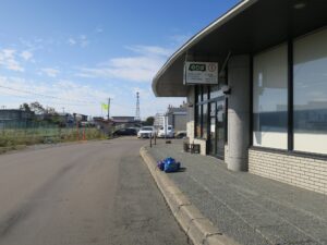 根室駅前バスターミナル 1番乗り場 主に納沙布岬行きと都市間バスが発着します