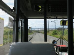 根室交通 納沙布岬-駅前バスターミナル バス車内